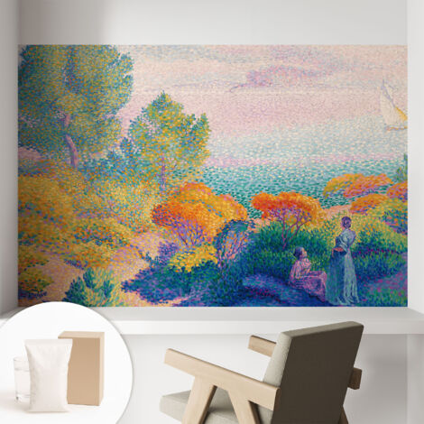 Papier peint intissé avec imprimé pour décoration intérieure pour rénovation a motif - Colle incluse gratuite Paysage côtier 104x70 cm (1/5)