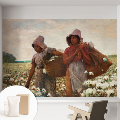 Papier peint intissé avec imprimé pour décoration intérieure pour rénovation a motif - Colle incluse gratuite Travail aux champs 152x104 cm (1/5)