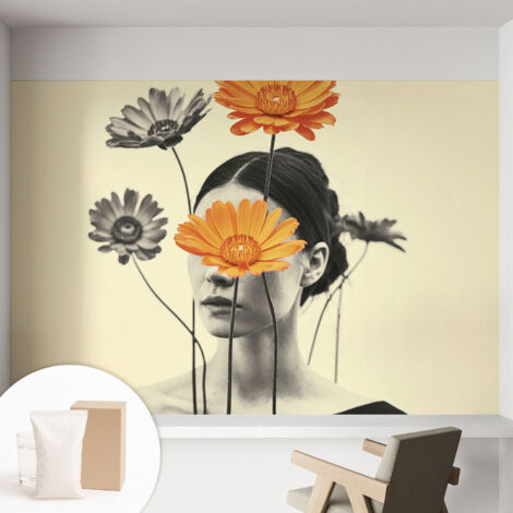 Papier peint intissé mural pour salon chambre à coucher tendance et originale - Colle incluse gratuite Vision surréaliste 152x104 cm (1/5)