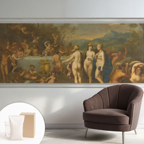 Papier peint intissé décoratif pour salon chambre et cuisine Facile à poser avec colle Festin antique 250x104 cm (1/5)