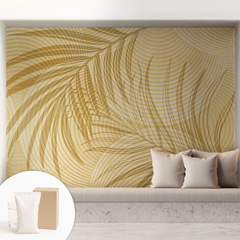Papier peint intissé avec imprimé pour décoration intérieure pour rénovation a motif - Colle incluse gratuite Élégance tropicale 208x146 cm (1/5)
