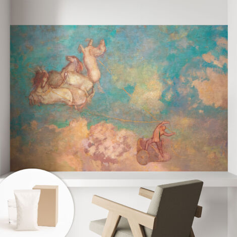 Papier peint intissé avec imprimé pour décoration intérieure pour rénovation a motif - Colle incluse gratuite Pégases célestes 104x70 cm (1/5)