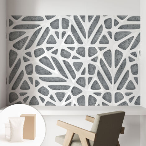Papier peint intissé avec imprimé pour décoration intérieure pour rénovation a motif - Colle incluse gratuite Réseau géométrique 104x70 cm (1/5)