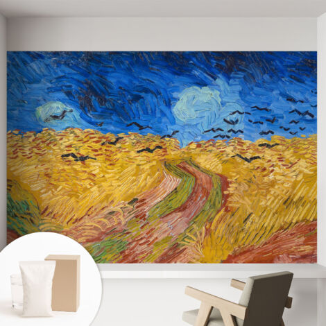 Papier peint intissé décoratif pour salon chambre et cuisine Facile à poser avec colle Paysage champêtre 152x104 cm (1/5)
