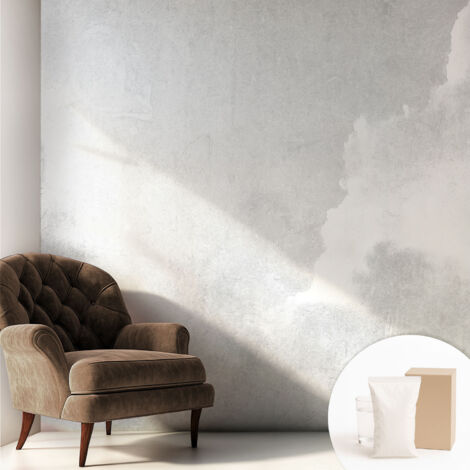 Papier peint intissé décoratif pour salon chambre et cuisine Facile à poser avec colle Nuages subtils 250x250 cm (1/5)