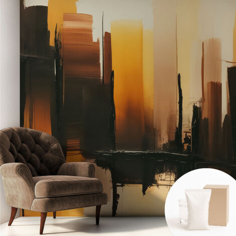 Papier peint intissé avec imprimé pour décoration intérieure pour rénovation a motif - Colle incluse gratuite Bandes verticales 250x250 cm (1/5)