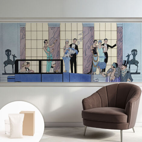 Papier peint décoratif avec colle pour salon, chambre à coucher et bureau – Design moderne et facile à poser Art déco 250x104 cm (1/5)