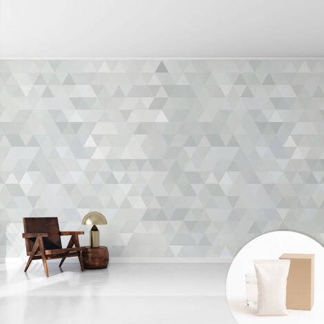 Papier peint intissé avec imprimé pour décoration intérieure pour rénovation a motif - Colle incluse gratuite Motif gris 416x254 cm (1/5)