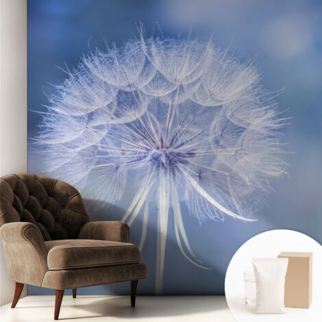 Papier peint intissé avec imprimé pour décoration intérieure pour rénovation a motif - Colle incluse gratuite Délice bleu 250x250 cm (1/5)