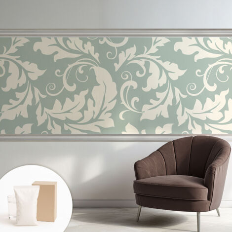 Papier peint intissé décoratif pour salon chambre et cuisine Facile à poser avec colle Feuilles décoratives 250x104 cm (1/5)