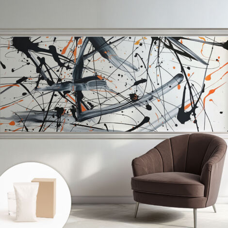 Papier peint intissé avec imprimé pour décoration intérieure pour rénovation a motif - Colle incluse gratuite Chaos énergique 250x104 cm (1/5)
