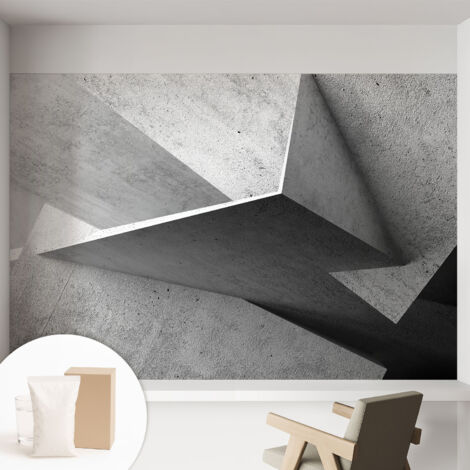 Papier peint intissé décoratif pour salon chambre et cuisine Facile à poser avec colle Structures géométriques 152x104 cm (1/5)