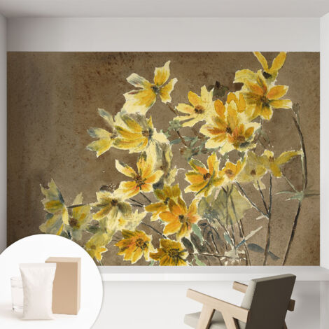 Papier peint intissé avec imprimé pour décoration intérieure pour rénovation a motif - Colle incluse gratuite Éléphant 152x104 cm (1/5)