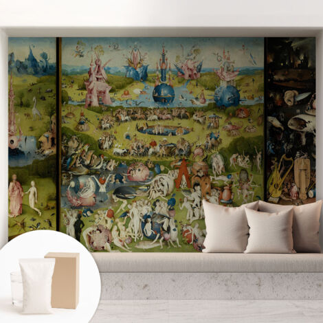 Papier peint intissé avec imprimé pour décoration intérieure pour rénovation a motif - Colle incluse gratuite Jardin mystérieux 208x146 cm (1/5)