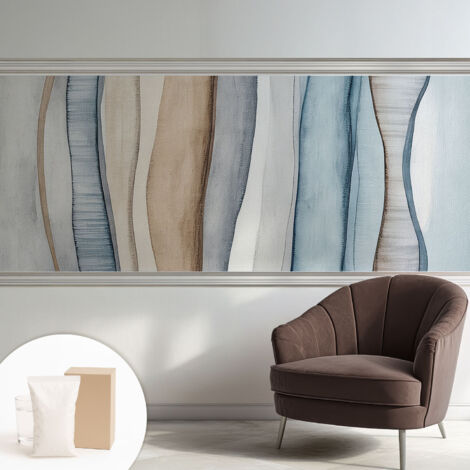 Papier peint intissé décoratif avec motifs pour salon et chambre a motif - Colle incluse gratuite Rayures abstraites 250x104 cm (1/5)