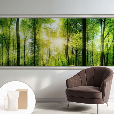 Papier peint intissé décoratif pour salon chambre et cuisine Facile à poser avec colle Harmonie de la forêt 250x104 cm (1/5)