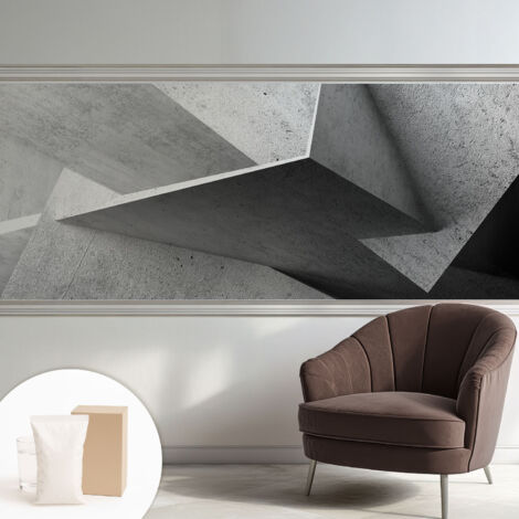Papier peint intissé décoratif pour salon chambre et cuisine Facile à poser avec colle Structures géométriques 250x104 cm (1/5)