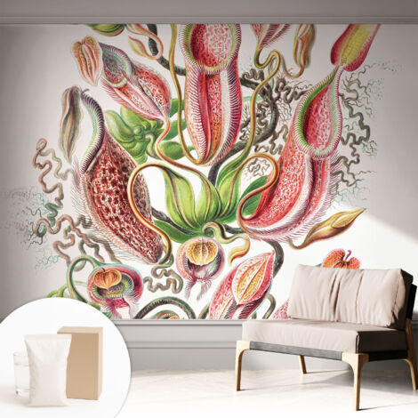 Papier peint intissé classique moderne pour salon et chambre à coucher Décoration rapide avec colle Détails végétaux 312x219 cm (1/5)