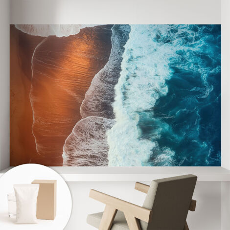 Papier peint intissé décoratif pour salon chambre et cuisine Facile à poser avec colle Symbiose marine 104x70 cm (1/5)