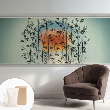 Papier peint intissé décoratif pour salon chambre et cuisine Facile à poser avec colle Coucher de soleil harmonieux 250x104 cm (1/5)