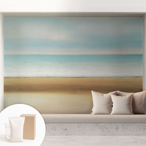 Papier peint intissé avec imprimé pour décoration intérieure pour rénovation a motif - Colle incluse gratuite Paysage côtier 208x146 cm (1/5)