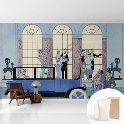 Papier peint décoratif avec colle pour salon, chambre à coucher et bureau – Design moderne et facile à poser Art déco 416x254 cm (1/5)