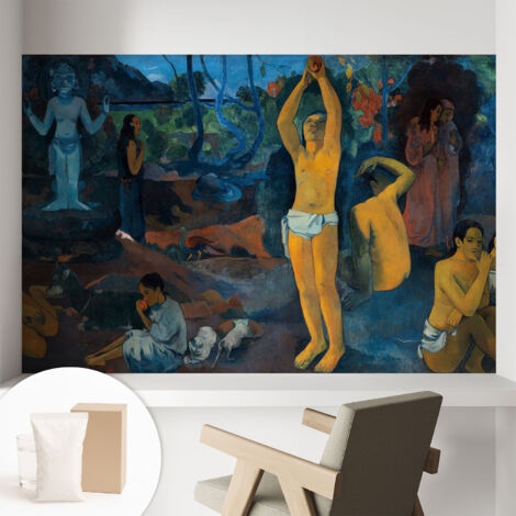 Papier peint intissé à motifs décoratifs pour salon chambre et bureau Décoration murale élégante avec colle Harmonie tropicale 104x70 cm (1/5)