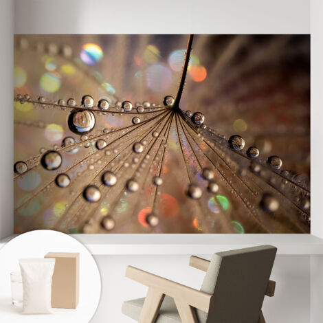 Papier peint intissé avec imprimé pour décoration intérieure pour rénovation a motif - Colle incluse gratuite Gouttes nacrées 104x70 cm (1/5)
