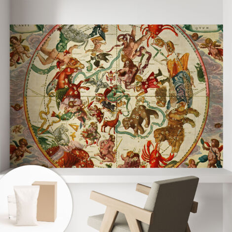 Papier peint intissé décoratif pour salon chambre et cuisine Facile à poser avec colle Compositions stellaires 104x70 cm (1/5)