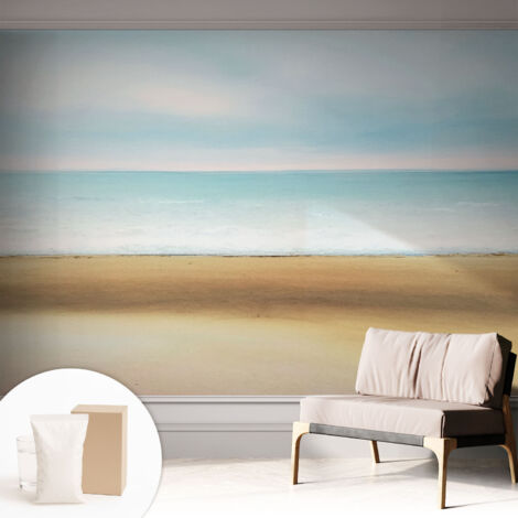 Papier peint intissé avec imprimé pour décoration intérieure pour rénovation a motif - Colle incluse gratuite Paysage côtier 312x219 cm (1/5)