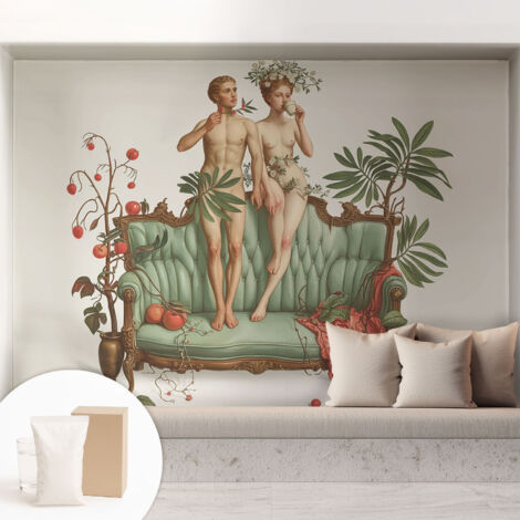 Papier peint intissé pour salon chambre à coucher peint imprimé pour mur - Colle incluse gratuite Élégance mystérieuse 208x146 cm (1/5)