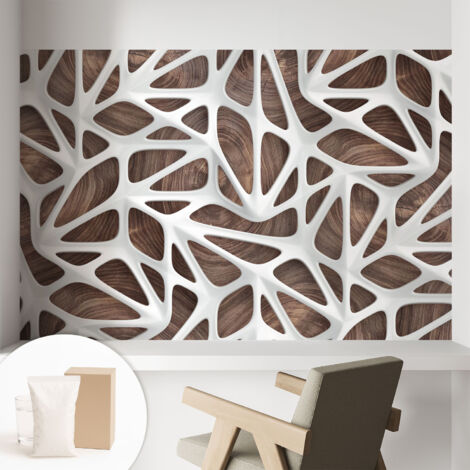 Papier peint intissé décoratif pour salon chambre et cuisine Facile à poser avec colle Harmonie dynamique 104x70 cm (1/5)