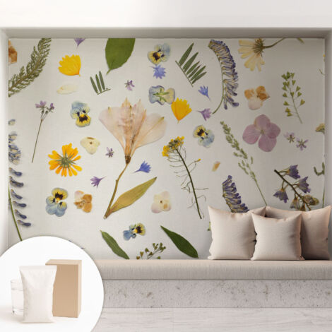 Papier peint intissé décoratif pour salon chambre et cuisine Facile à poser avec colle Fleurs de printemps 208x146 cm (1/5)