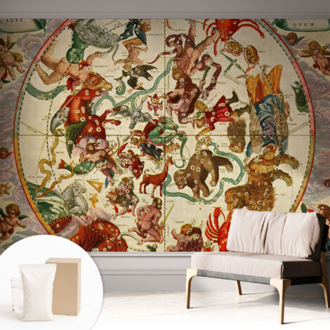 Papier peint intissé décoratif pour salon chambre et cuisine Facile à poser avec colle Compositions stellaires 312x219 cm (1/5)