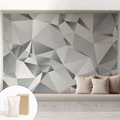 Papier peint intissé décoratif pour salon chambre et cuisine Facile à poser avec colle Géométrie abstraite 208x146 cm (1/5)