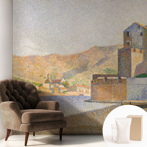 Papier peint intissé avec imprimé pour cuisine facile à appliquer pour mur pour salon a motif - Colle incluse gratuite Port d'été 250x250 cm (1/5)