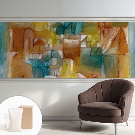Papier peint intissé décoratif pour salon chambre et cuisine Facile à poser avec colle Structures géométriques 250x104 cm (1/5)