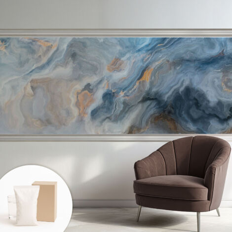 Papier peint intissé mural classique avec imprimé motifs décoratifs design élégant non‑tissé Abstractions colorées 250x104 cm (1/5)