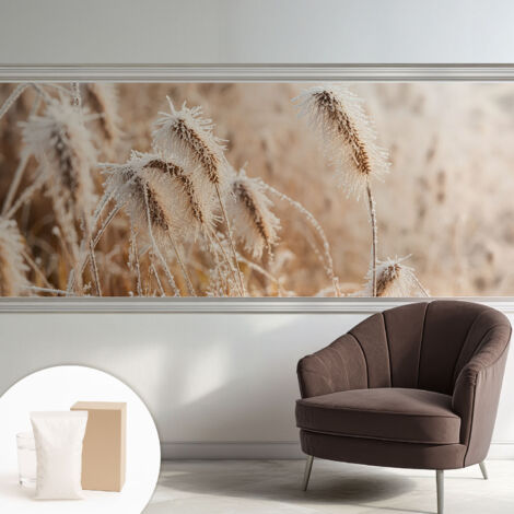 Papier peint intissé avec imprimé pour décoration intérieure pour rénovation a motif - Colle incluse gratuite Paysage hivernal 250x104 cm (1/5)