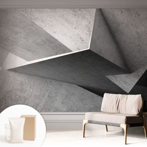 Papier peint intissé décoratif pour salon chambre et cuisine Facile à poser avec colle Structures géométriques 312x219 cm (1/5)