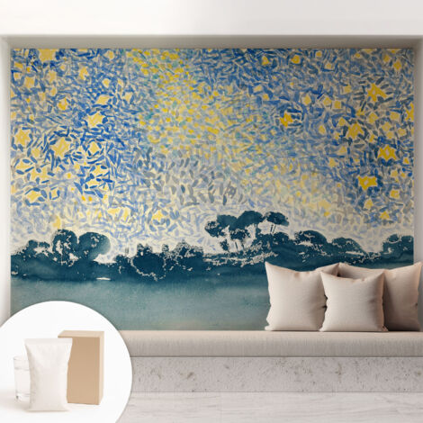 Papier peint intissé décoratif pour salon chambre et cuisine Facile à poser avec colle Abstraction stellaire 208x146 cm (1/5)