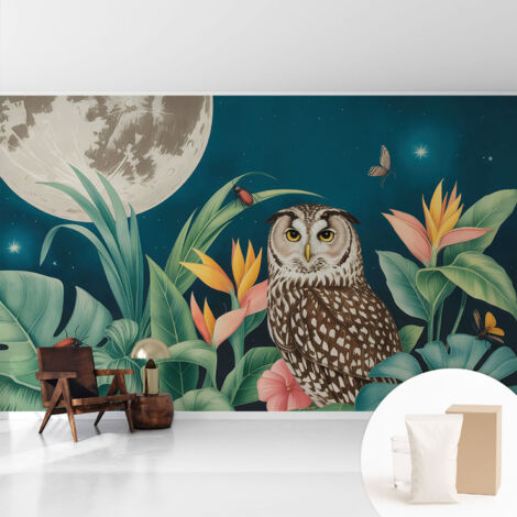 Papier peint avec colle pour décoration moderne de salon chambre à coucher cuisine et bureau Facile Safari lunaire 416x254 cm (1/5)