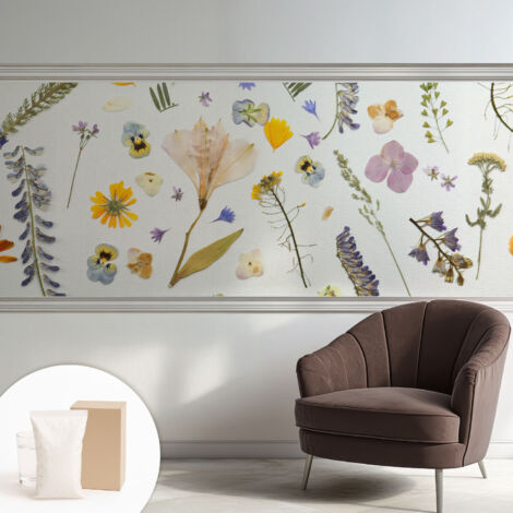 Papier peint intissé décoratif pour salon chambre et cuisine Facile à poser avec colle Fleurs de printemps 250x104 cm (1/5)