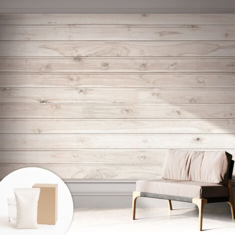 Papier peint décoratif avec colle pour salon, chambre à coucher et bureau – Design moderne et facile à poser Bois naturel 312x219 cm (1/5)