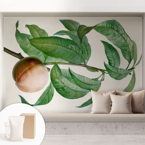 Papier peint décoratif avec colle pour salon, chambre à coucher et bureau – Design moderne et facile à poser Pêche mûre 208x146 cm (1/5)