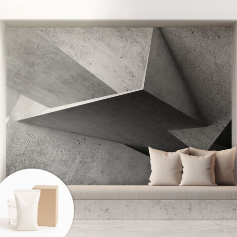 Papier peint intissé décoratif pour salon chambre et cuisine Facile à poser avec colle Structures géométriques 208x146 cm (1/5)