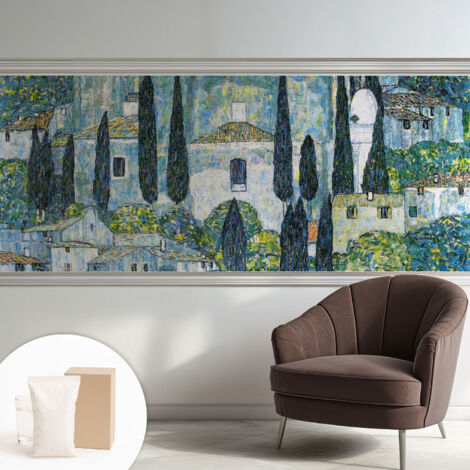 Papier peint avec colle pour décoration moderne de salon chambre à coucher cuisine et bureau Facile Maisons en cyprès 250x104 cm