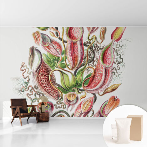 Papier peint intissé classique moderne pour salon et chambre à coucher Décoration rapide avec colle Détails végétaux 416x254 cm (1/5)