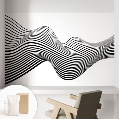 Papier peint intissé décoratif pour salon chambre et cuisine Facile à poser avec colle Abstraction dynamique 104x70 cm (1/5)