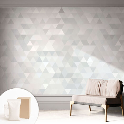 Papier peint intissé avec imprimé pour décoration intérieure pour rénovation a motif - Colle incluse gratuite Motif gris 312x219 cm (1/5)